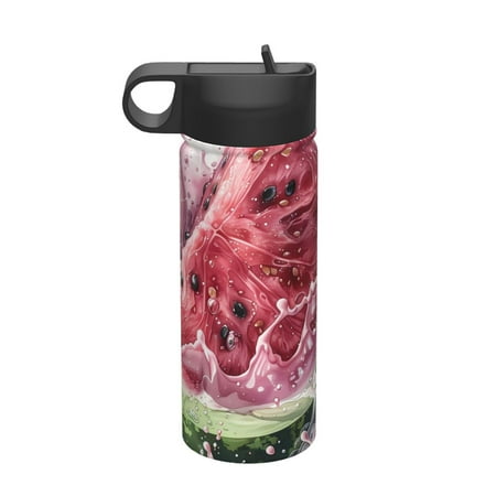 

Matuu Watermelon Splash Realism Art for 18oz Durable Thermal Cups Keep Drinks Cold & Hot Insulated Coffee Mug with Lid (With Straw)