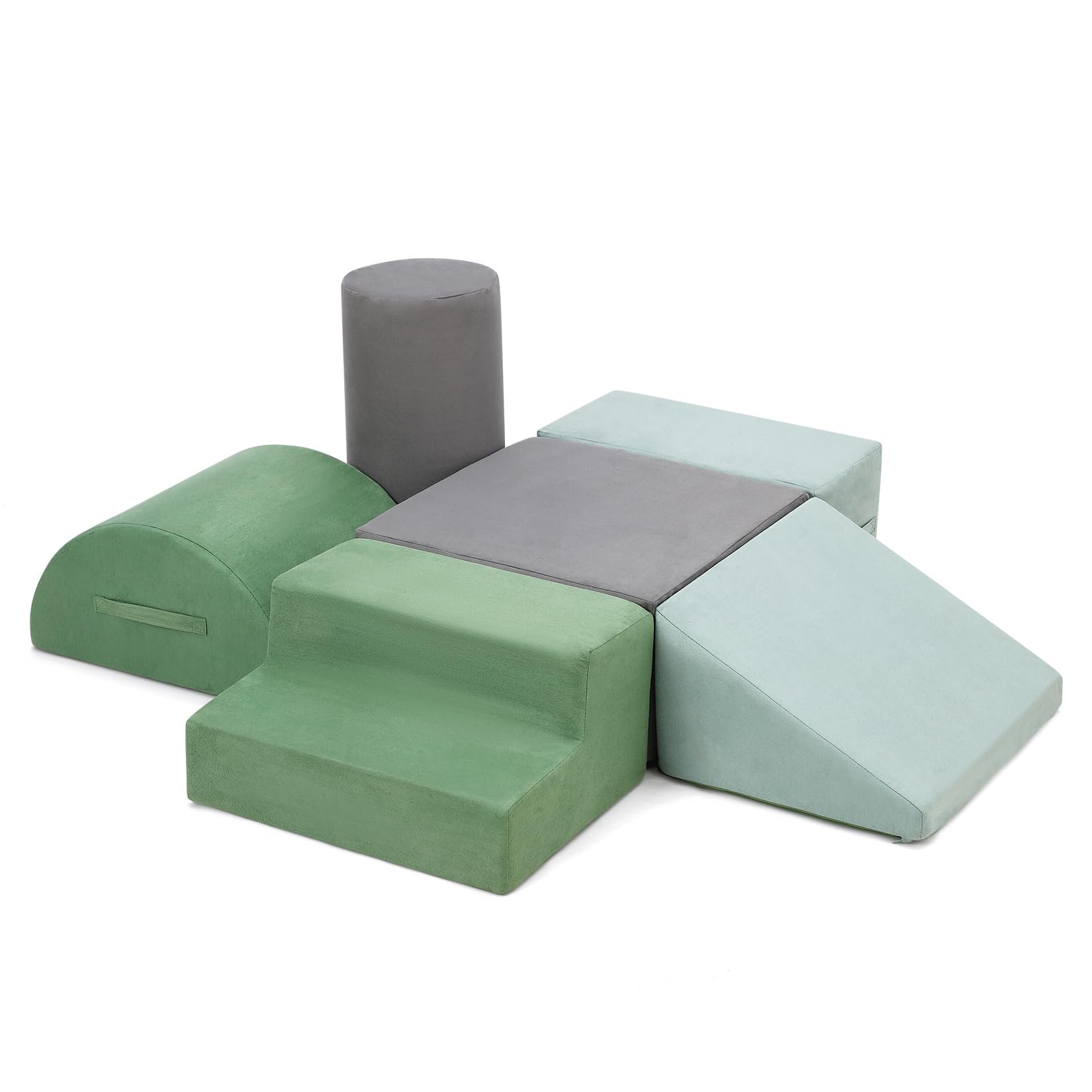 Foam Climbing Blocks for Toddlers and Preschoolers - Soft Climbing Indoor Set - Active Play Set for Climbing Crawling and Sliding 6PCS