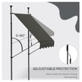 thumbnail image 5 of 5' x 4' Patio Awning, Manual Retractable Door/Window Awning, UV Protection, Non-Screw Mount, Dark Gray, 5 of 8
