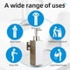 thumbnail image 3 of Dispensador de jabón de acero inoxidable 304 para montaje en pared, dispensador de líquido y jabón para cocina y baño, 3 of 5