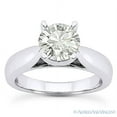 thumbnail image 2 of Round Cut Moissanite by Charles & Colvard Cathedral Solitaire Engagement Ring in 14k White Gold, 2 of 4