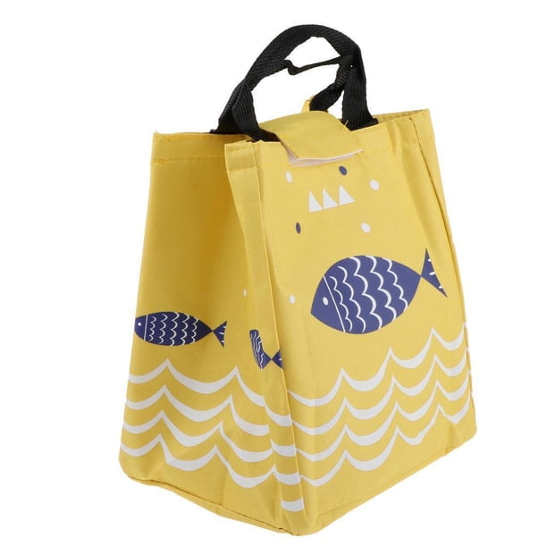 Bolsas de almuerzo de tela de papel de aluminio con aislamiento Zip Bag Portable Takeaway Aluminium Film Pack Bag pegatina amarillo Gloria Bolsas de almuerzo