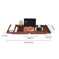 thumbnail image 2 of Bathtub Storage Tray Bamboo Spa Bathtub Storage Box Book Shape Wine Rack Non-slip Bottom Retractable Sides, 2 of 8