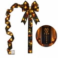 thumbnail image 4 of Halloween Cabinet Bows,Light‑Up Halloween Ribbon Bow,Lighted Halloween Cabinet Ribbon Bowknot,Battery‑Powered Cabinet Door Bow Ornament,Halloween Decoration for Porch,Front Door,Window, 4 of 4
