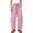 Pink, variant on Inleife Women's Gingham Checkered Relaxed Pants Drawstring Elastic Waist Lounge Trousers with Pockets