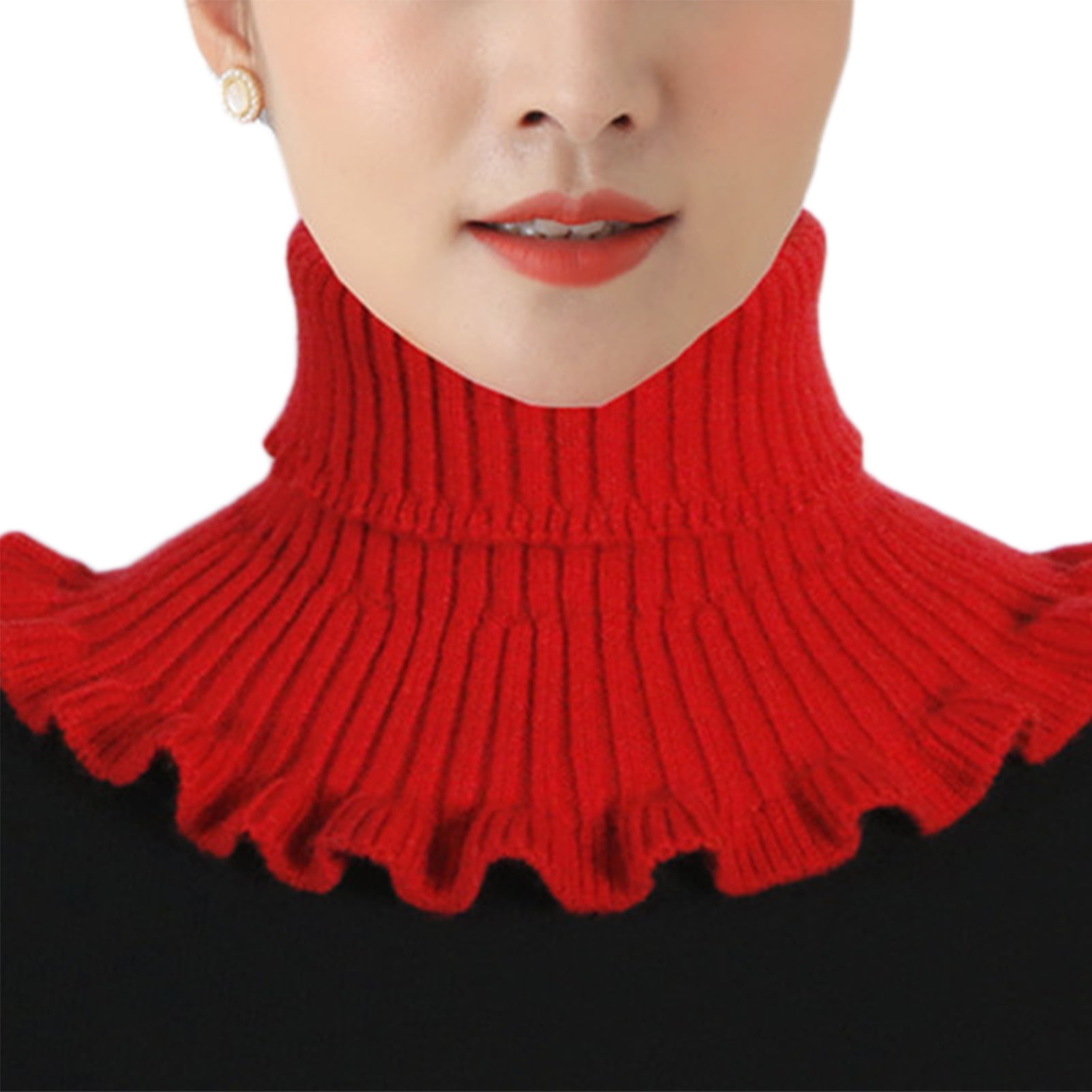 Women's Turtleneck Dickey Collar Knitted Detachable Fake Collars Mock