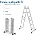 thumbnail image 4 of Escalera Bluelander 3.3 Metros, Escalera Multiposiciones, Plegable, 12 Peldaños, Antideslizante, 4 of 5