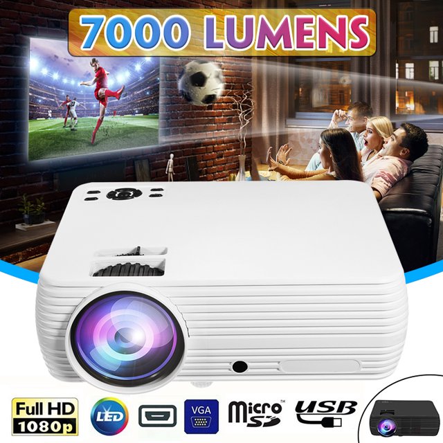 X5 LCD Projector Home Cinema Theater Movie LED Proyector HD Projectors AV Support 1080P 7000 Lumen