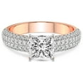 thumbnail image 3 of 1 Carat IGI Certified Princess Shape Lab Grown Diamond Engagement Ring | 14K Rose Gold | Amira Luxe Secret Double Halo Diamond Ring | FG-VS1-VS2 Quality Friendly Diamonds, 3 of 4