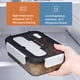thumbnail image 3 of Fiambrera Bento con cuchara, caja de almacenamiento de alimentos de plástico con 3 compartimentos, 3 of 6