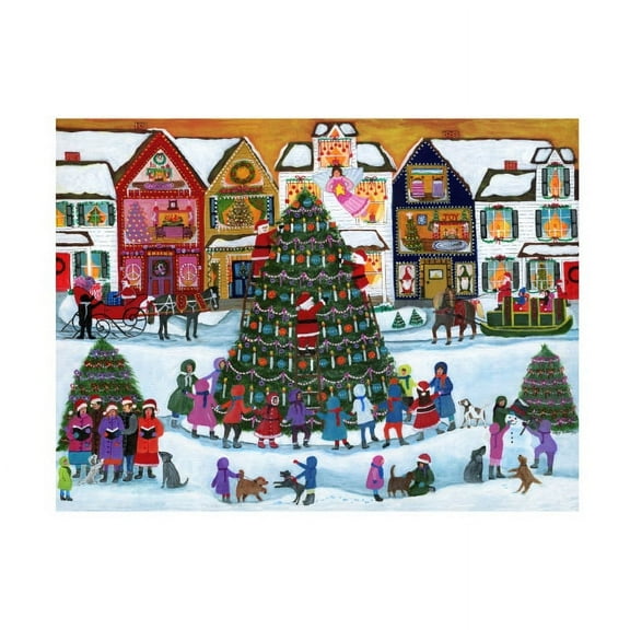 Cheryl Bartley 'Christmas Spirit Fills The Air' Canvas Art