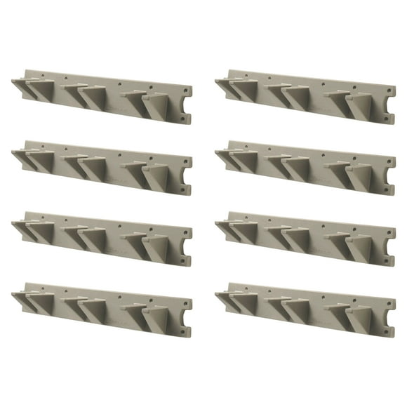 Suncast 2 Foot Wall Mount Long Handled Garden Tool Hanger Organizer (8 Pack)