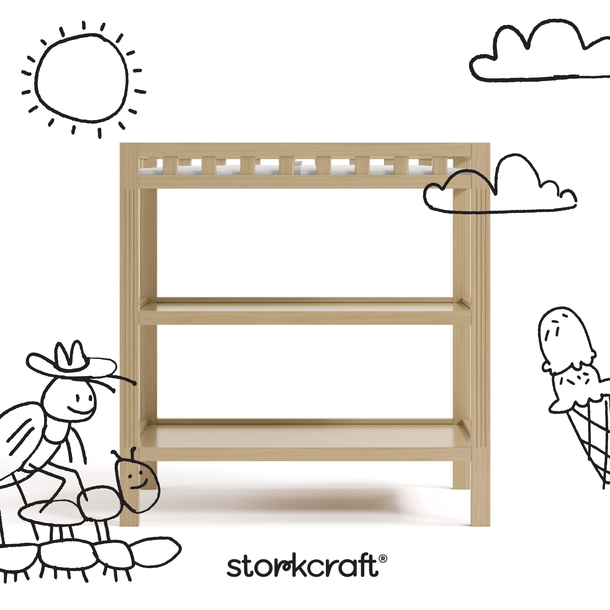 Storkcraft Morningside Infant Changing Table, Driftwood