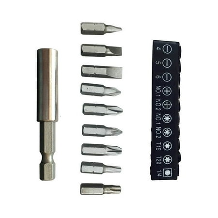 

25mm Slotted/Ph/Torx Cross Screwdriver Bit Set Multifunctionl Extension Rod Tool