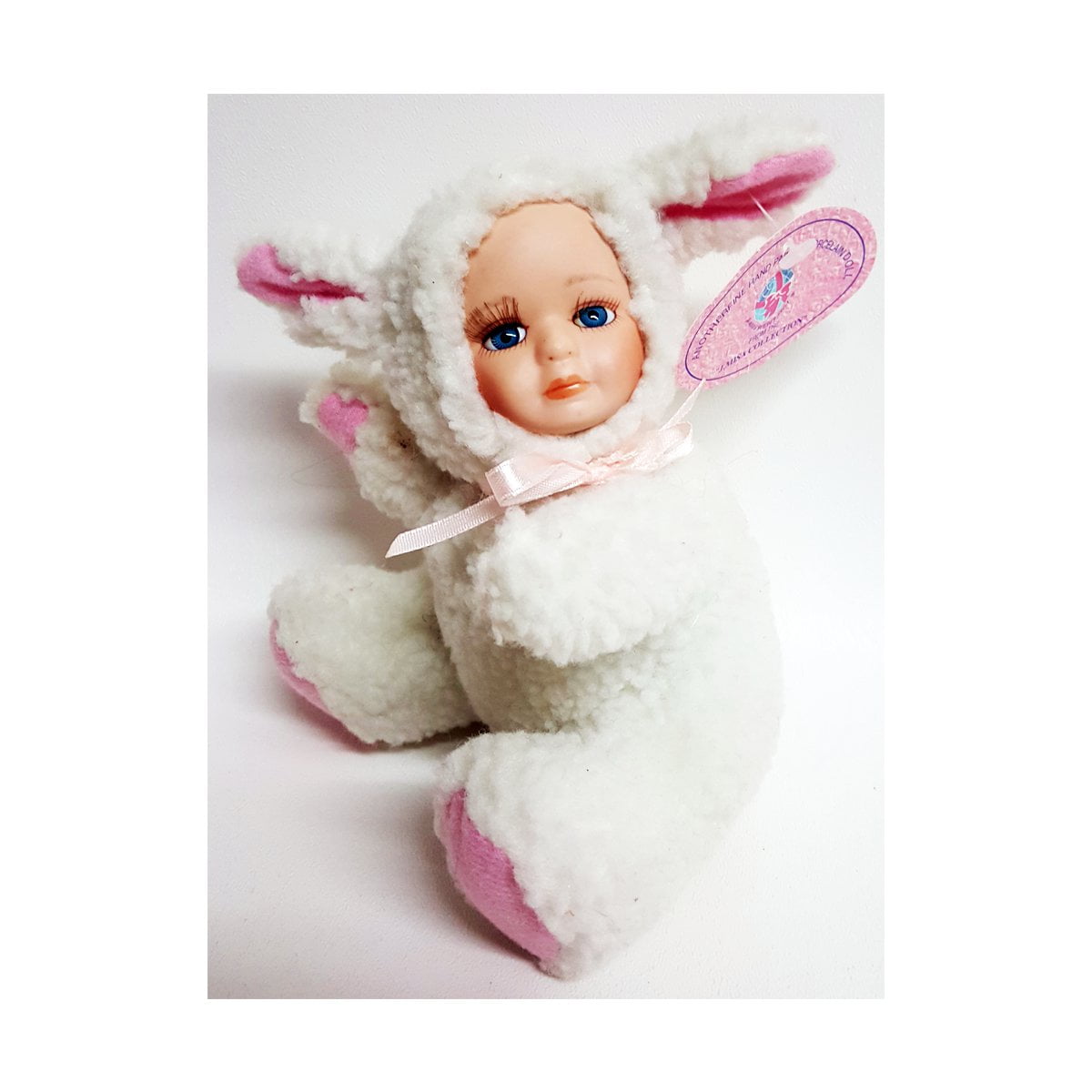 J. Misa Porcelain Baby Doll In Lamb Costume 6"