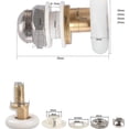 thumbnail image 2 of Roulette Porte Coulissante Douchette Roulette Douche de rechange pour Rouleau 8 Pcs 25mm, 2 of 5