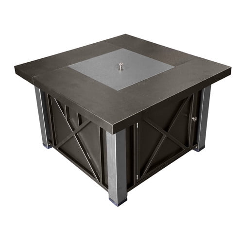 Hiland Decorative Firepit Hammered Bronze and Stainless Steel Finish by AZ Patio Heaters