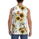 thumbnail image 4 of Balery Sunflowers Leaves And Birds Camisetas sin mangas para hombre, absorbe la humedad y protege contra el mal olor.-Large, 4 of 7