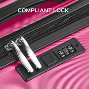 3 Piece Luggage Sets with 6 PC Organize Bags Lightweight Suitcases with Spinner Wheels, Rose Red