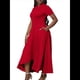 thumbnail image 3 of Vestido Elegante Informal de Corta para Mujer, Estilo Oficina, Fiesta, Corte A Rojo XXXL, 3 of 10