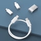 thumbnail image 3 of Inteprter Kit de cable de carga multifuncional para teléfono móvil Convertidor portátil Oficina USB Organizador de cable de datos de velocidad rápida Teléfono y Comunicación Blanco, 3 of 6