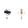 thumbnail image 1 of Reloj de pared minimalista de acrílico con números . Silencioso, colgante y decorativo para estudio, sala de estar, cocina y decoración, 1 of 8