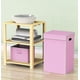 thumbnail image 2 of Cesto para ropa sucia, sencillo, plegable, con tapa, rosa, 2 of 7