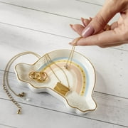 Kate Aspen 6PCS Jewelry Tray Ring Holder, Boho Rainbow Trinket Dish, Jewelry Holder/Catchall Gift/Candy Dish, Housewarming Gif Home Décor for Bridal Shower, Weddings, Birthdays Party