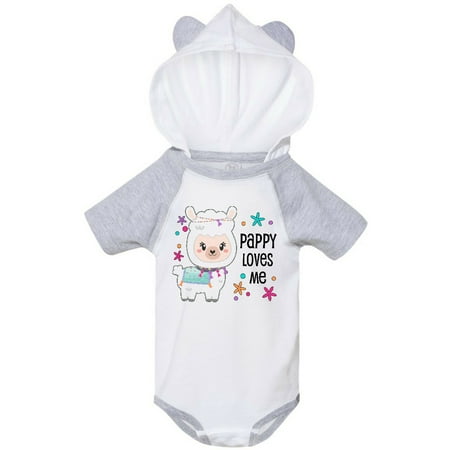 

Inktastic Pappy Loves Me- cute and happy llama Gift Baby Boy or Baby Girl Bodysuit