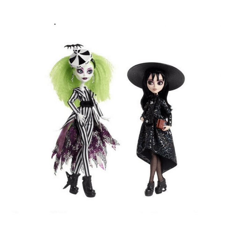 Mattel Creations Beetlejuice And Lydia Deetz Monster High Skullector Dolls  New 