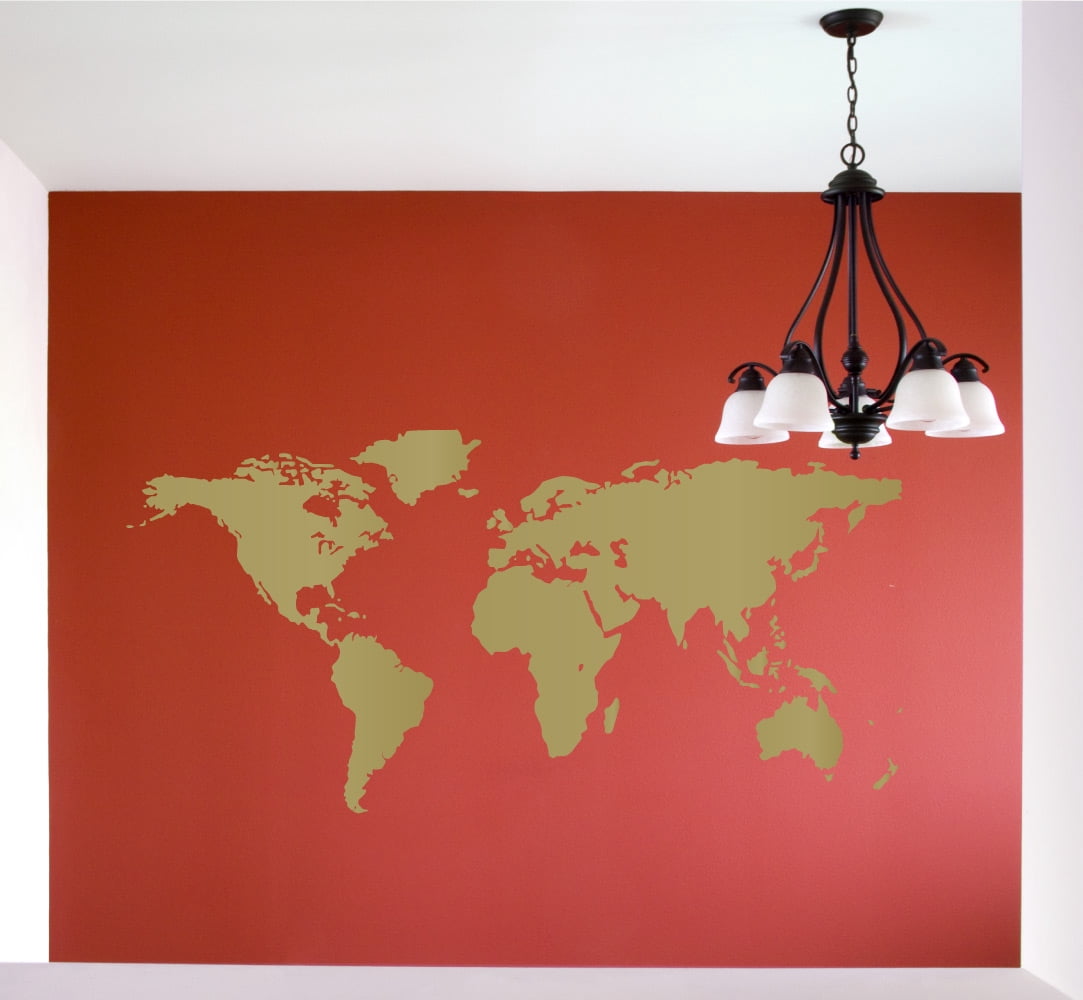 World Map Wall Art Earth Atlas Decal Sticker