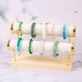 thumbnail image 3 of Soporte de pulsera de 2 niveles con soporte de exhibición rectangular para joyas, soporte de exhibición de relojes, soporte de exhibición de joyería, 3 of 7
