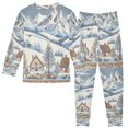 thumbnail image 2 of FORMRS Long Sleeve Top and Pants Pajama Set for Niños 2-Piece Sleepwear, Sizes 18M-8Y, Blue Snowy Mountain, 2 of 6