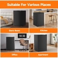 thumbnail image 7 of Mini Refrigerator with Freezer, 4.3 Cu.Ft. Compact Refrigerator, 7 Settings Temperature Adjustable, Removable Glass Shelves Dorm Fridge for Garage,Bedroom, Office, Apartment, Black, 7 of 7