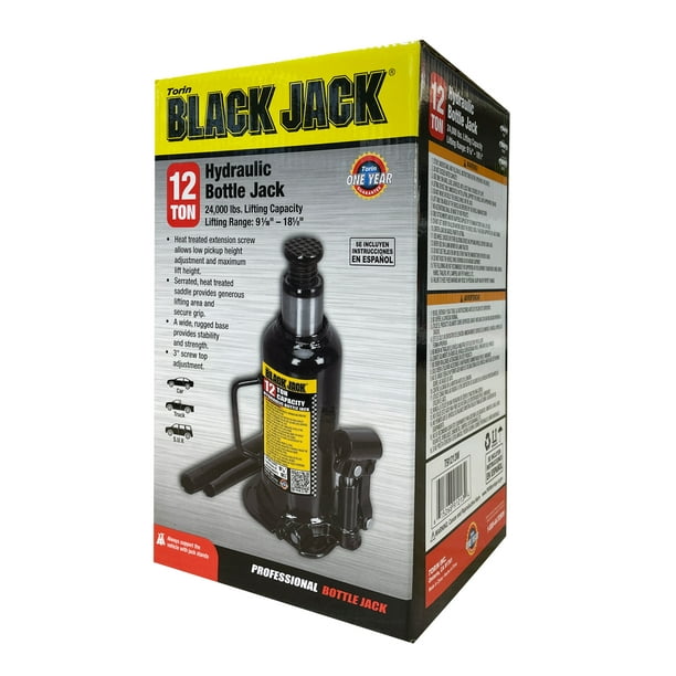 Black Jack T91213W Welded Bottle Jack, 12 Ton Black - Walmart