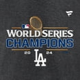 thumbnail image 4 of Men's Fanatics Heather Charcoal Los Angeles Dodgers 2024 World Series Champions  Extended Sizes Locker Room T-Shirt, 4 of 4