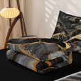 thumbnail image 5 of Erosebridal Gray Gold Marbling Zipper Twin Comforter Sets with Fitted Sheet and 2 Pillowcases for Women Men, Fashion Marble Ombre Zipper Bedding Set, Black Reversible, 4-Piece, 5 of 7