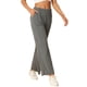 thumbnail image 4 of Pantalones de pijama de algodón para mujer INSPIRE CHIC con cintura elástica, sueltos, pantalones de lounge con bolsillos M en gris, 4 of 6