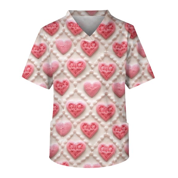 Mens Valentines Shirt,Valentine Shirts for Men Heart Print Funny Button Down Sweet Short Sleeve Casual T Shirts 2025 Red 4XL