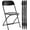 4 Pack Black, variant on Plastic folding chair - White - 4 packages - 250-pound load-bearing capacity - Comfortable mobile chair - Lightweight folding chair