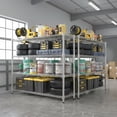 thumbnail image 3 of Legooin 24x60x72 inch Heavy-Duty Shelving for Garage Storage 4-Tier Industrial Shelf on Wheels Metal Storage Rack Capacity for 2600 lbs, Silver, 3 of 9