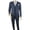 Navy Blue, variant on Men Suit BERLUSCONI Turkey 100% Italian Wool Super 180's Vested #Ber3 Ink Blue