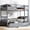 Grey, variant on Noble House Twin Over Twin Rubber Wood Bunk Bed, Convertible Design with Ladder, Guardrails and Storage Drawers, Grey