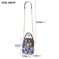 thumbnail image 2 of FORMRS Crossbody Bag for Women Quilted Travel Shoulder Cell Phone Purse with Chain Strap Handbag, Green Wavy Plaid, 2 of 7