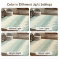 thumbnail image 7 of ODIKA 3'x5' Washable Area Rug Non-Slip, Flatweave, Easy Care Cream Gradient Ombre Herringbone Faded Zigzag Stripes Border for Hallway, Laundry Room, 7 of 7