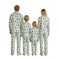 thumbnail image 6 of Christmas Family Matching Pajamas Sets Cute Tree Button up Long Sleeves Shirt and Elastic Pants, 6 of 10
