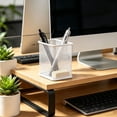 thumbnail image 3 of Mesh Hanging Pen Cup, Detachable Office Cubicle Wall Mount Pen Holder, Metal Mesh Desk Organizer Caddy for Pens, Scissors, Makeup Brushes & Small Accessories 3.54*2.17*3.74 Inch, 3 of 6