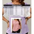 thumbnail image 2 of Cuteduck Women's Casual Blouses Round Neck Plus Size Basic Tops Short Cap Sleeve Textured Solid Color Shirt Elegant Blouse 1X-5X, 2 of 8