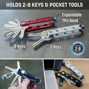 Keyport Pivot 2.0 Key Organizer Keychain (Red Aluminum) - EDC Multi-Tool + Lost & Found All-in-One