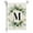 M M, variant on Iumwxz Ins Style 26 Letters+green Plant Printing Flax Garden Flag First Letter Of Surname Hanging Flag At The Gate Of Courtyard flags T Linen up to 50% Off
